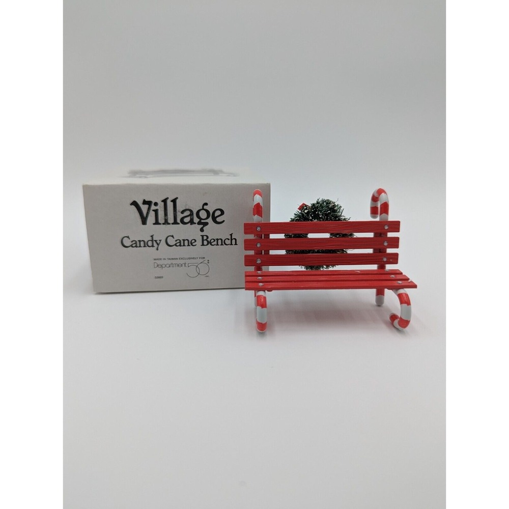 Department‎ 56 CANDY CANE BENCH VILLAGE ACCESSORY-52669 X2